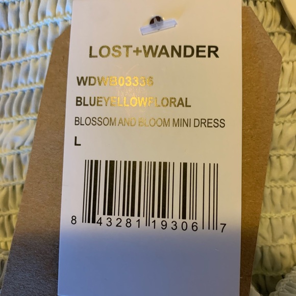 Lost + Wander Blossom and Bloom Mini Dress NWT Size L - Picture 7 of 8